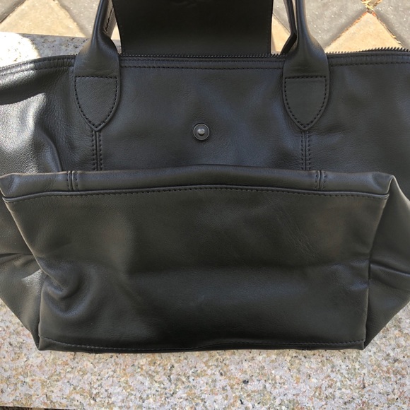 Longchamp Le Pliage Cuir Black Leather - Picture 4 of 10